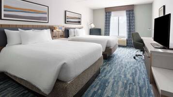 Premium bedding, down duvets, Select Comfort beds, desk