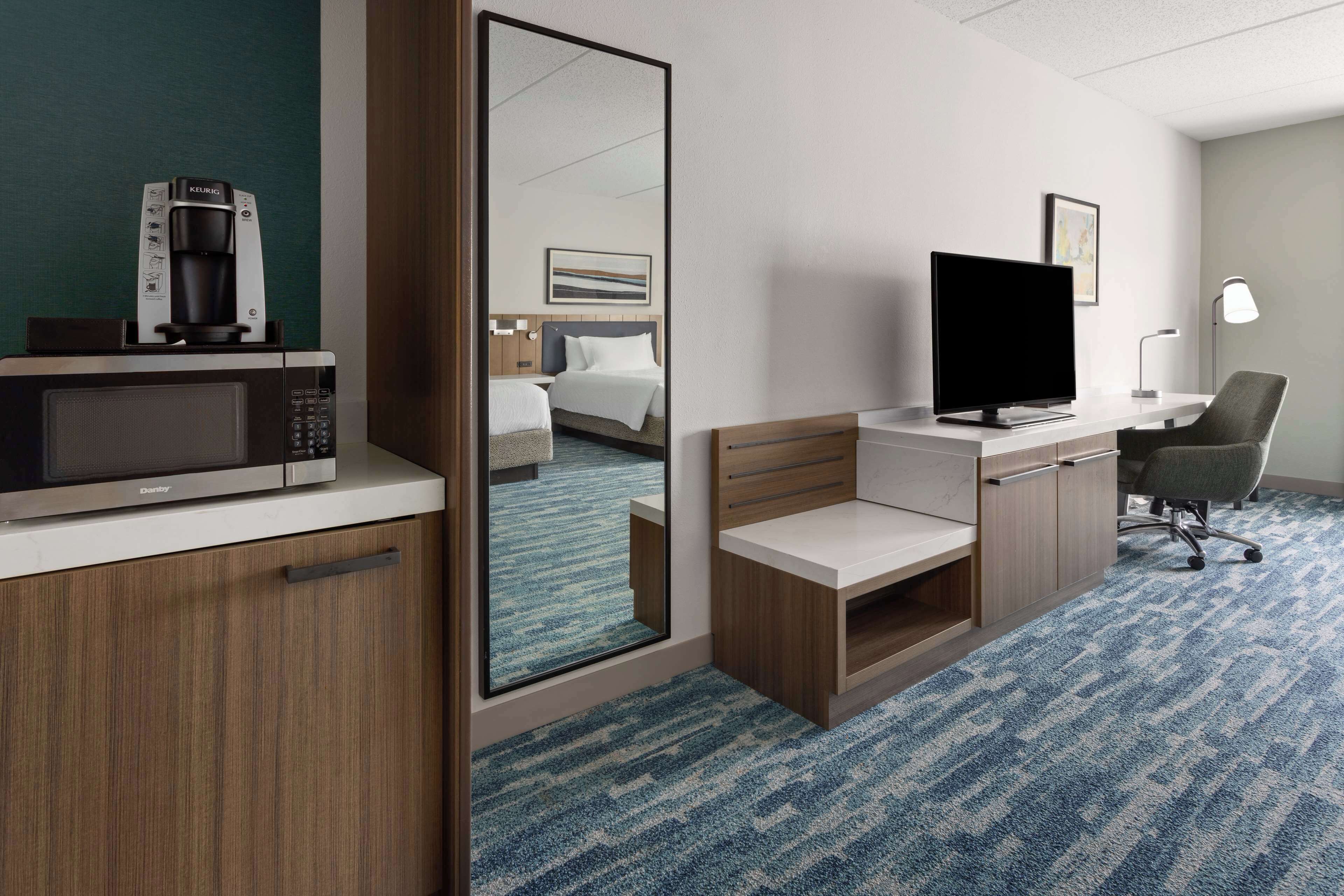 premium bedding, down duvets, select comfort beds, desk