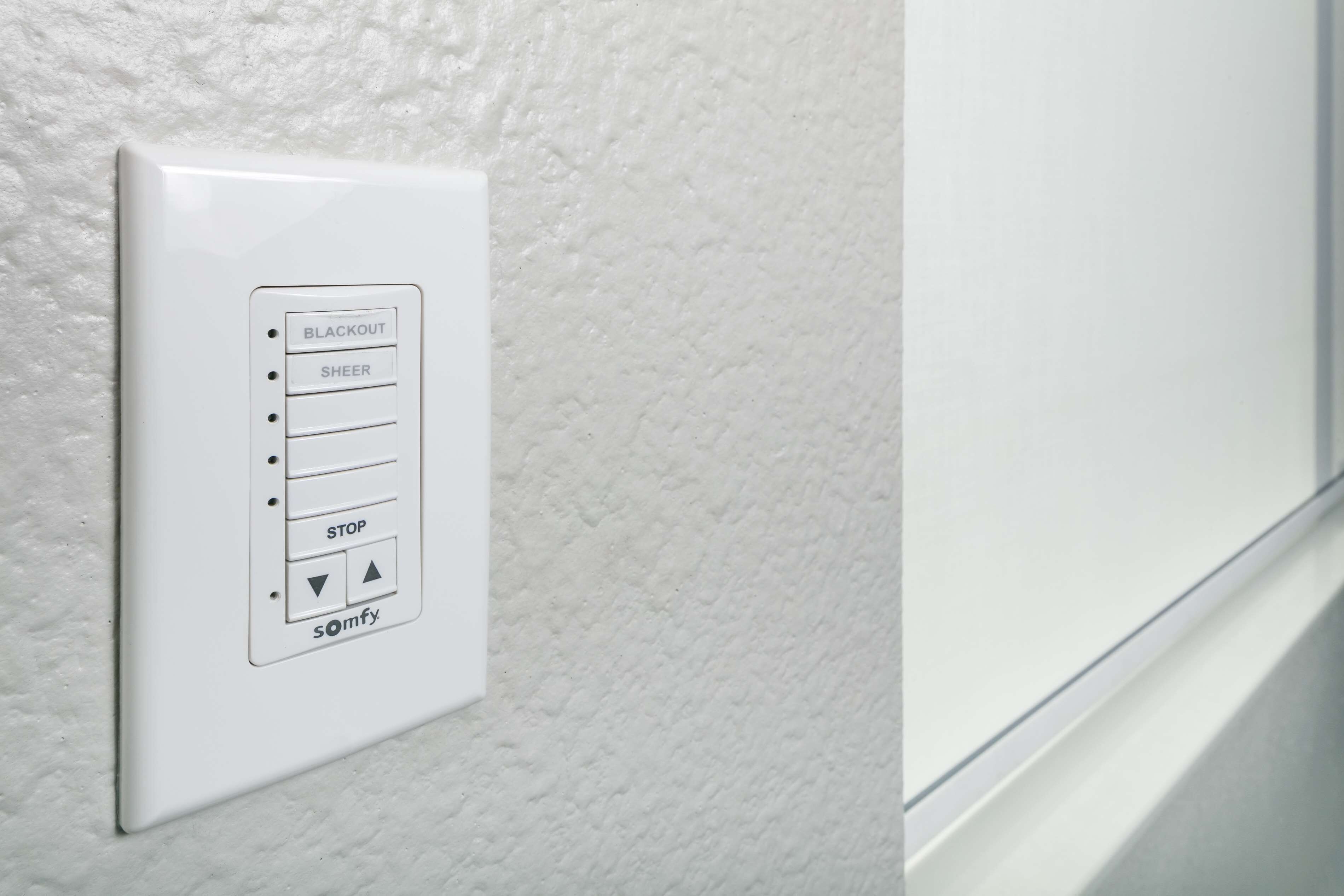 desk, laptop workspace, blackout curtains, iron/ironing board