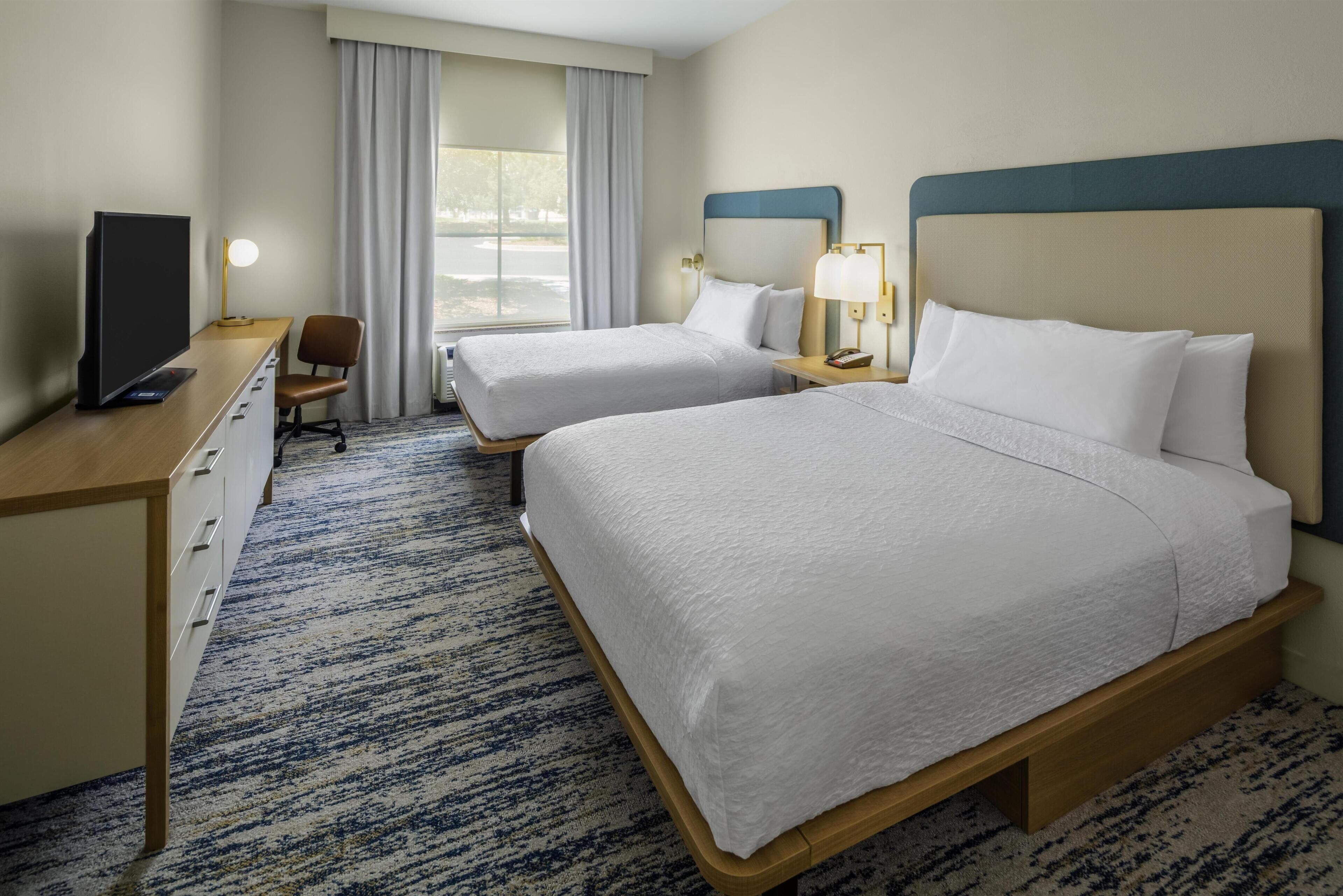 Hypo-allergenic bedding available, desk, laptop workspace