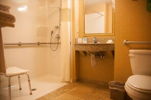 Room, Accessible, Non Smoking | Bathroom | Shower, hair dryer, towels - Hampton Inn Mountain Home (Mountain Home)