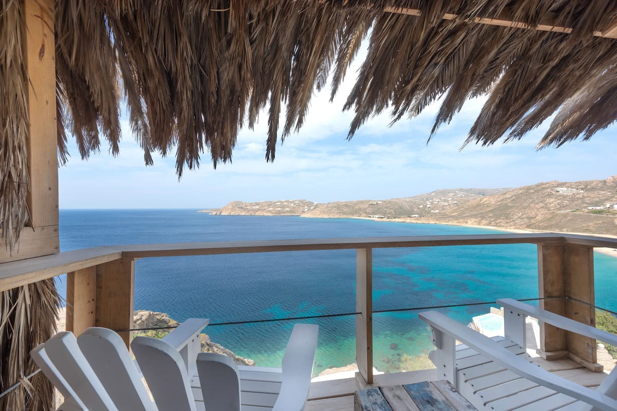 Suíte luxo, vista para o mar | Terraço/pátio