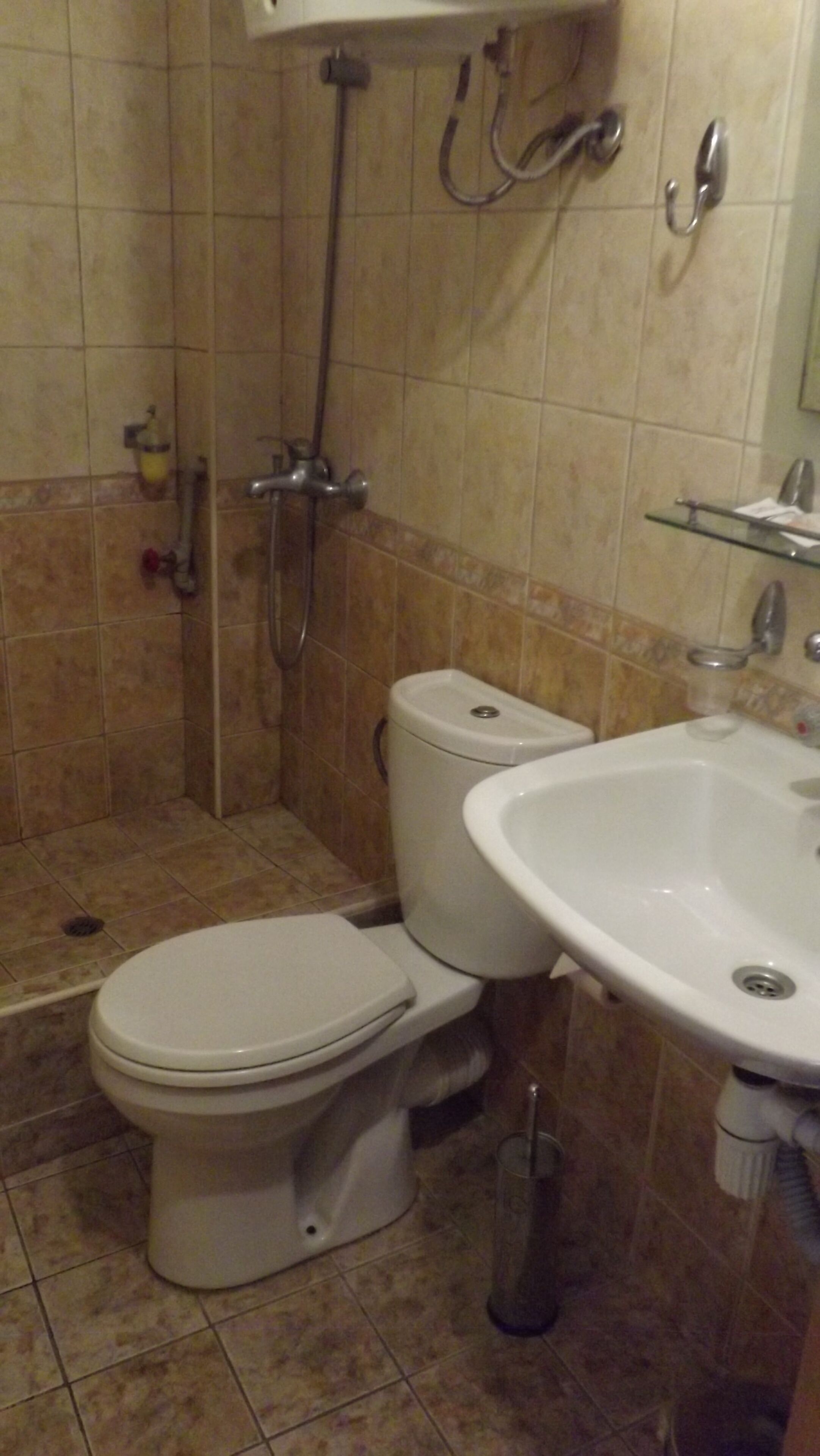 shower, free toiletries, hair dryer, slippers