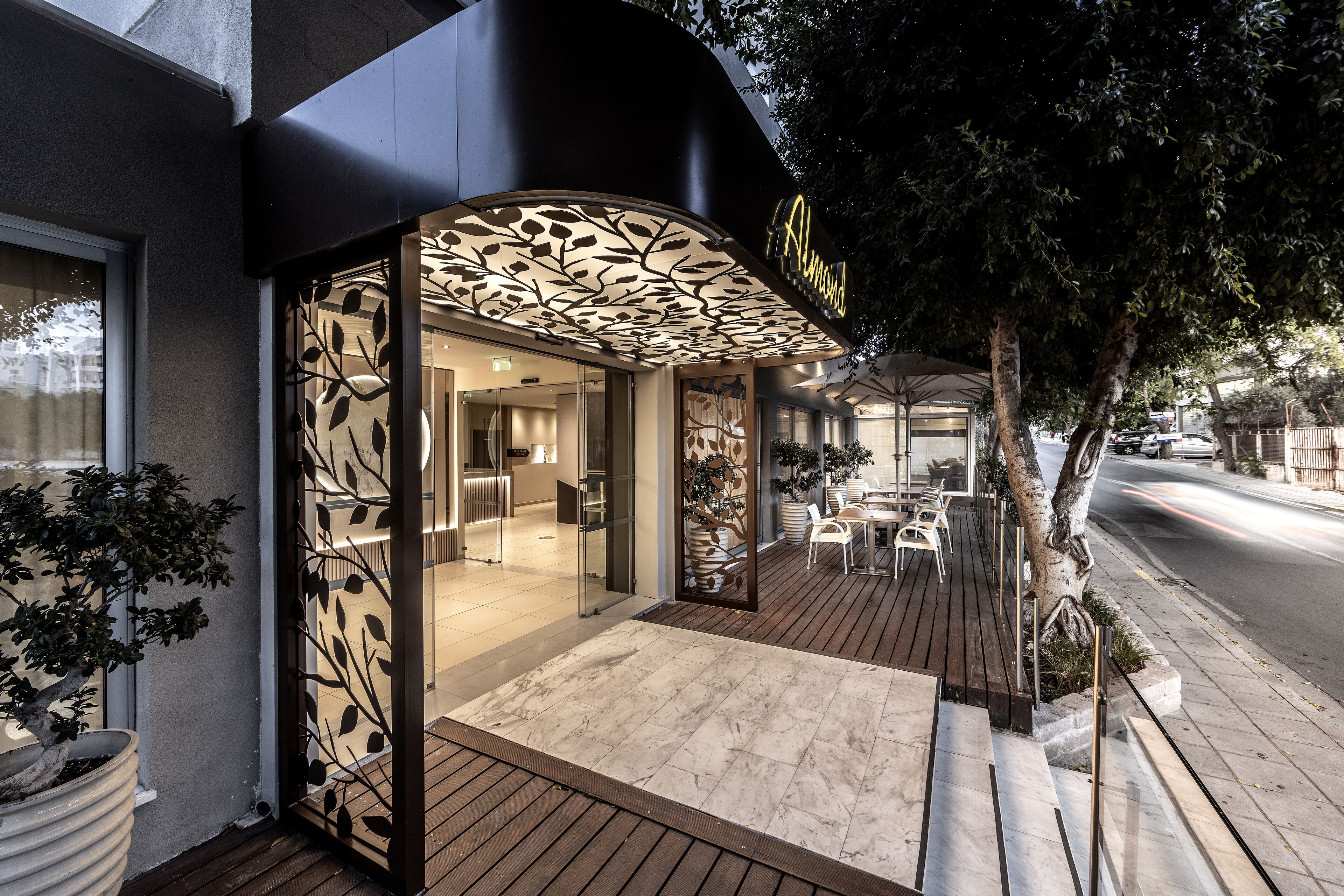 Front of property – evening/night