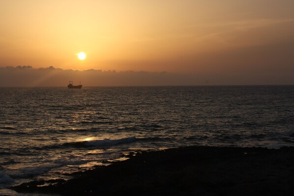 On the beach, snorkeling