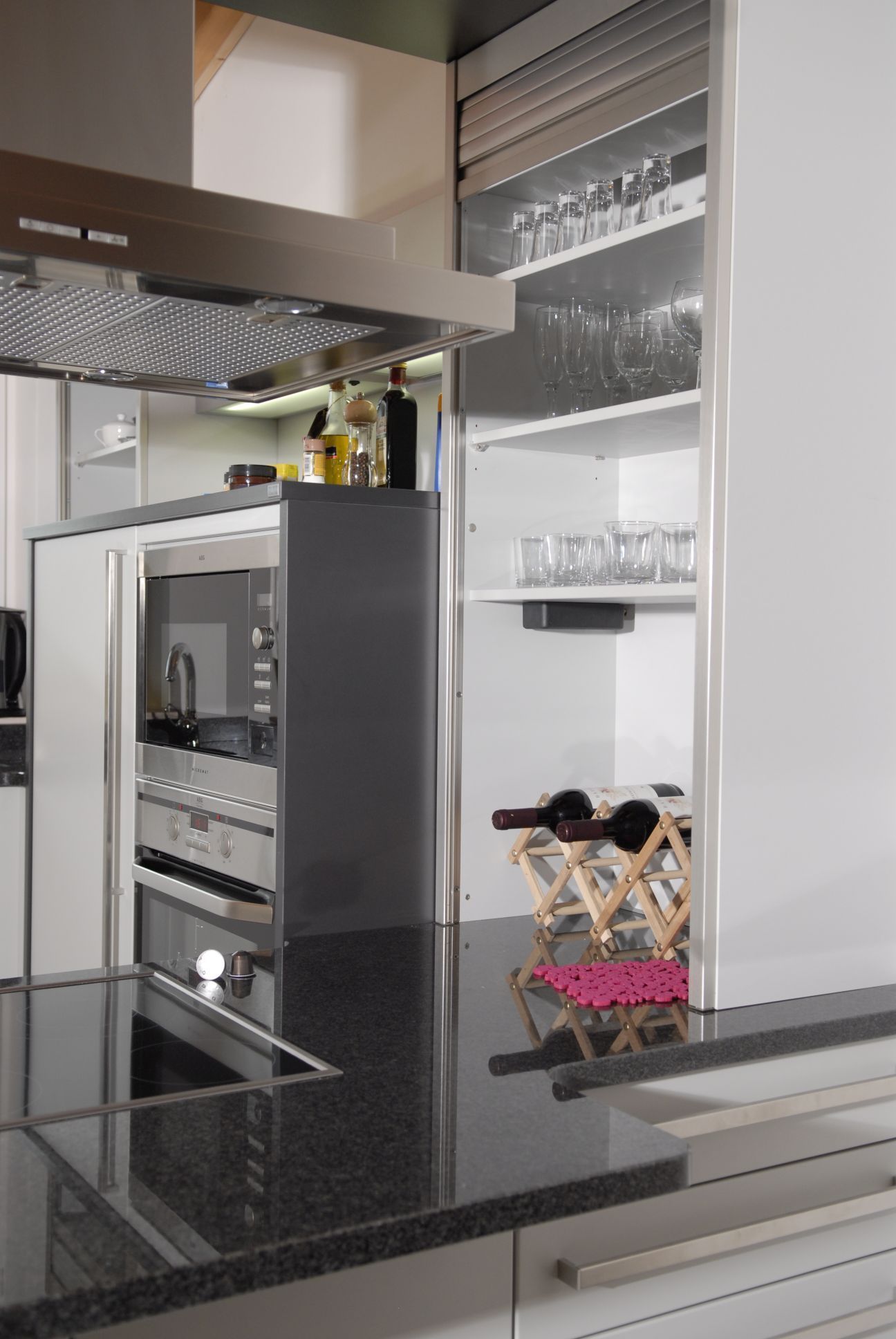 Fridge, coffee/tea maker, cookware/dishes/utensils