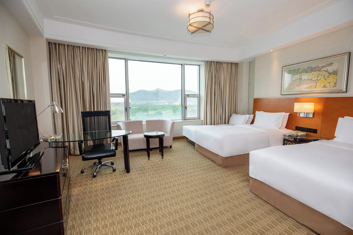 Premium Room, 2 Double Beds | Minibar, in-room safe, desk, laptop workspace