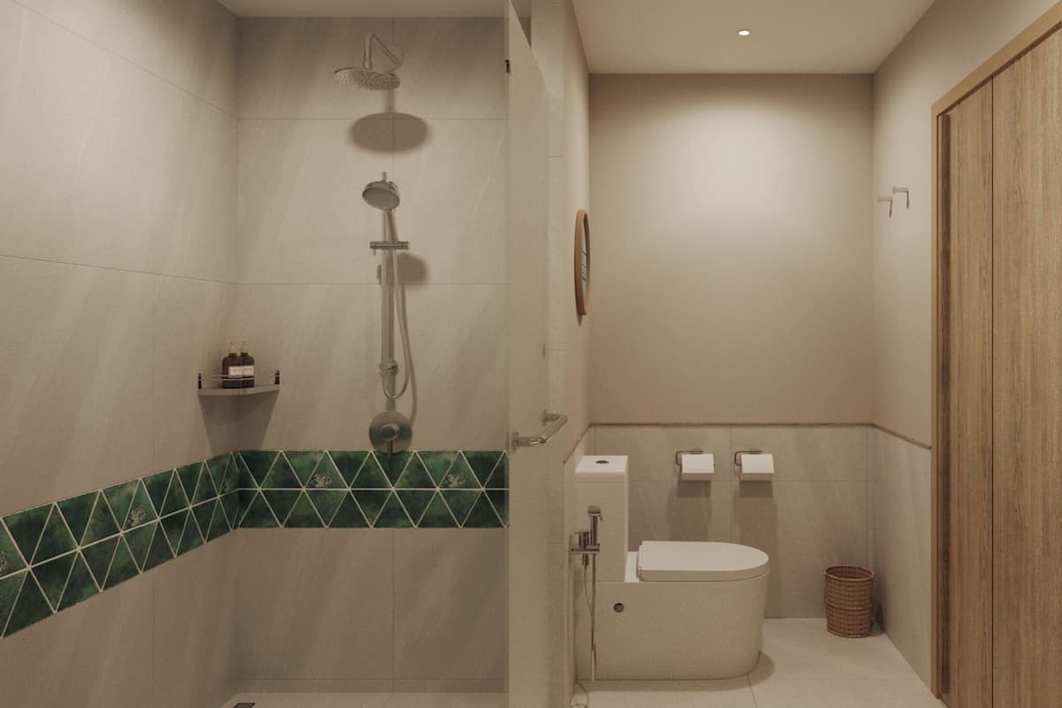 Sea View Grande Deluxe (Building) | Salle de bain | Articles de toilette (gratuits), séchoir à cheveux, peignoirs