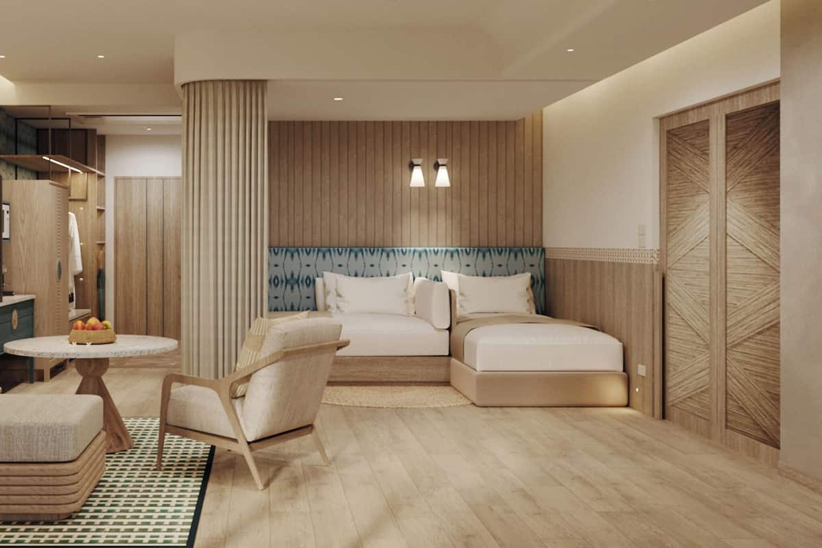 Chambre familiale | Minibar, coffre-fort pour ordinateur portable, rideaux dâobscurcissement