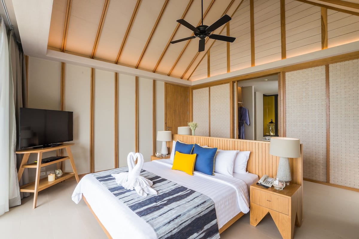 Paradise Beachfront Villa | Minibar, coffre-fort pour ordinateur portable, rideaux dâobscurcissement