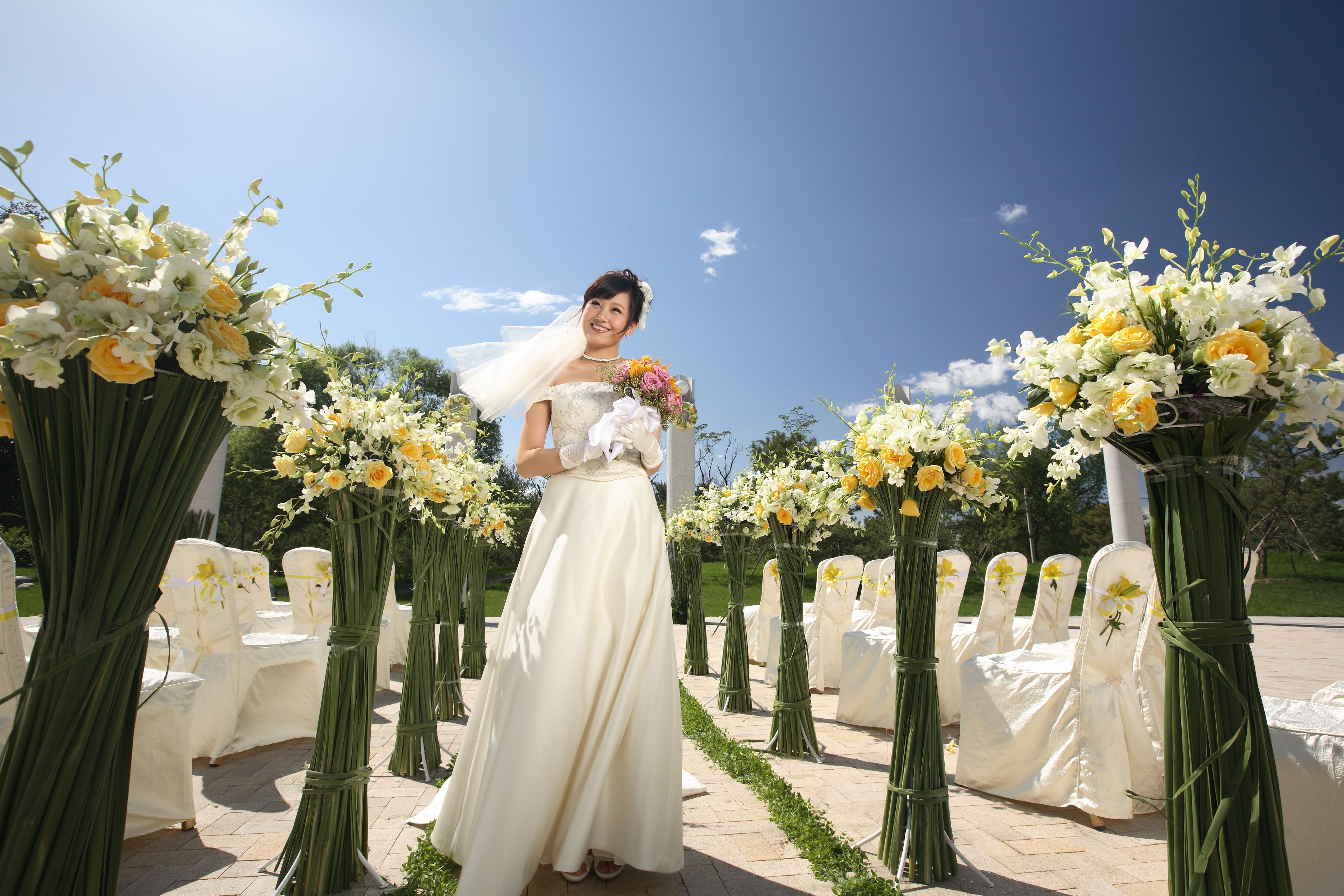 outdoor wedding area