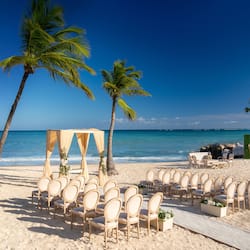 Outdoor wedding area
