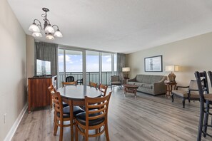 Two Bedroom Palmetto Oceanfront, Full Kitchen | Living area | TV