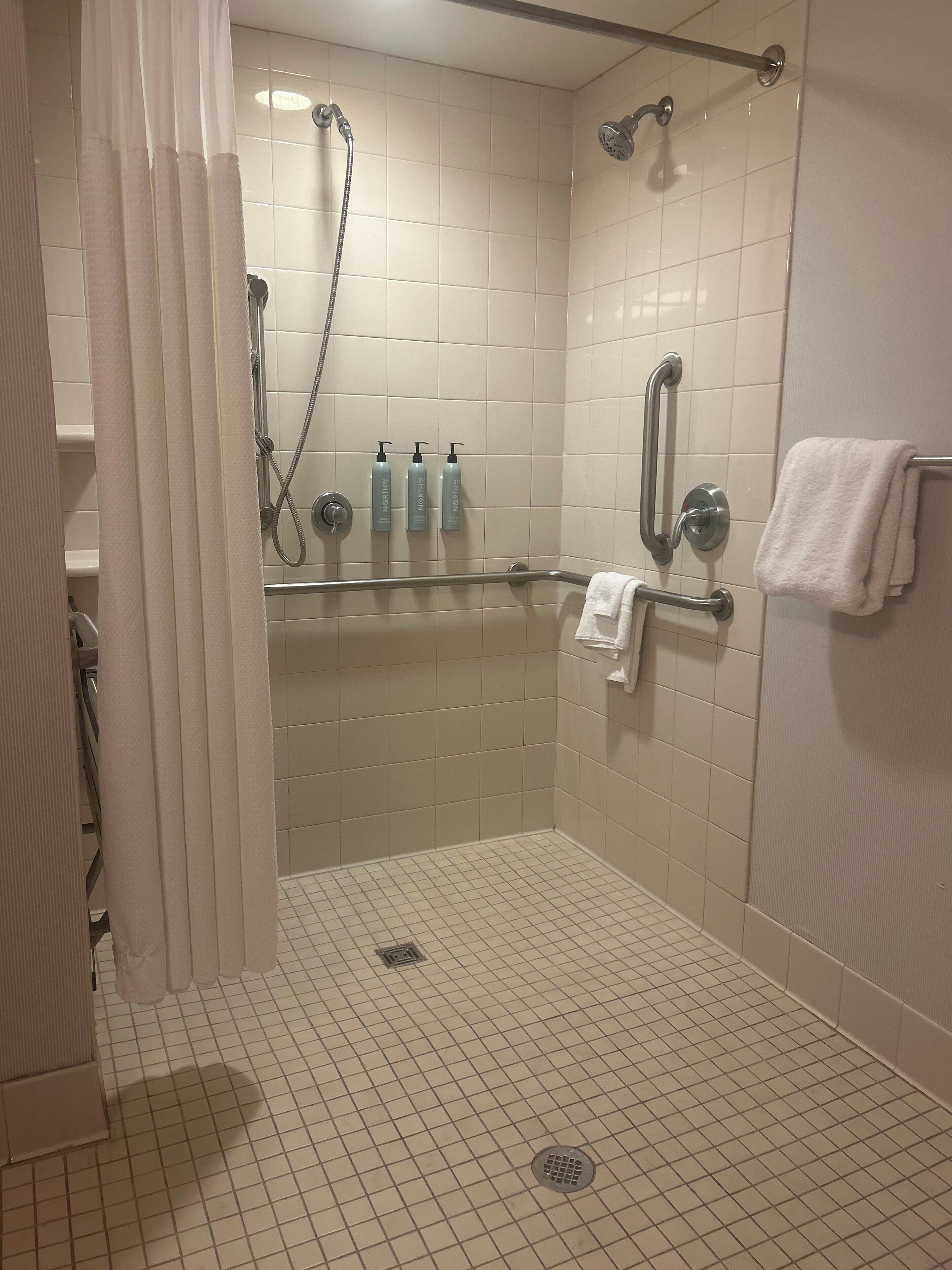 free toiletries, hair dryer, towels, soap