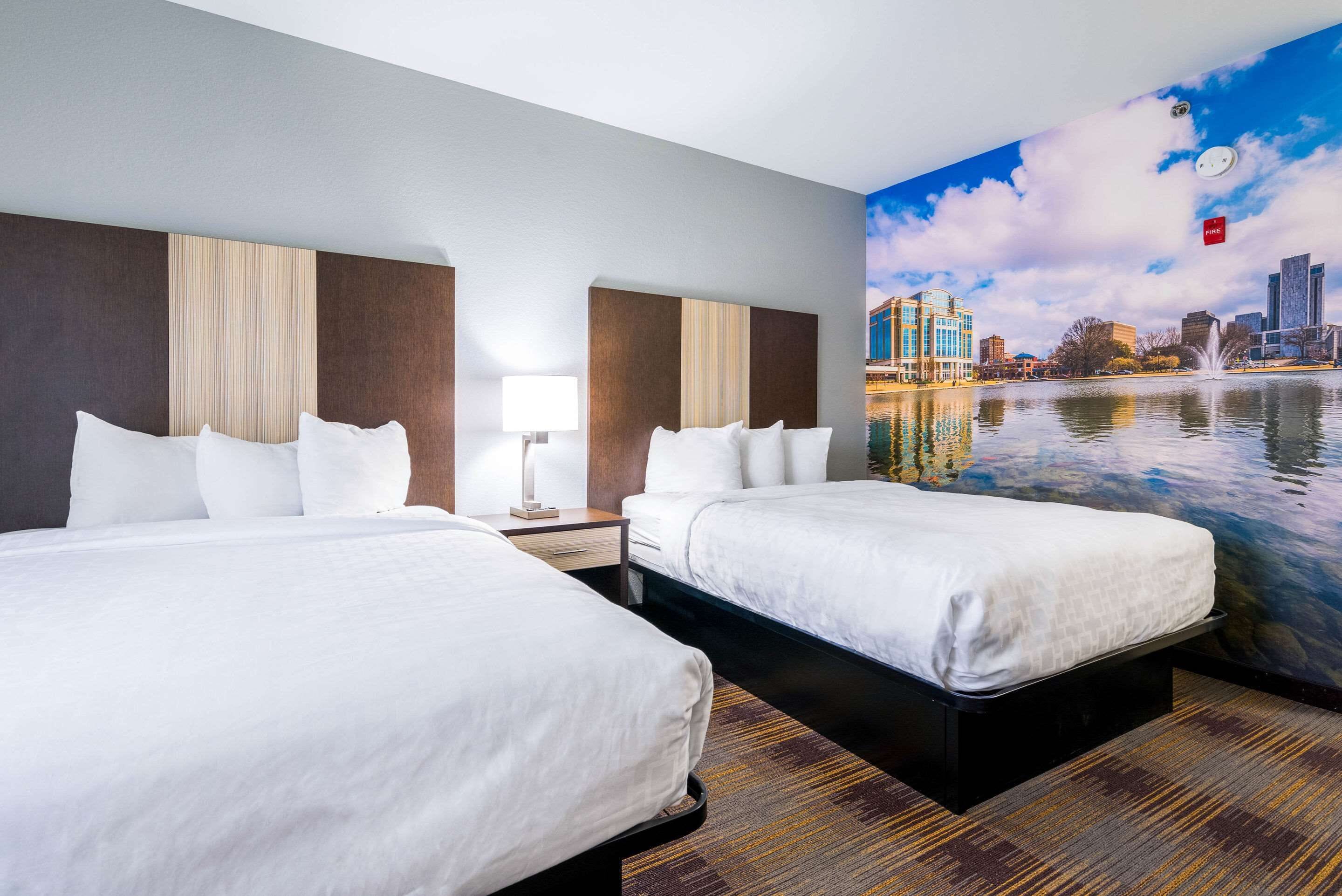 standard room, 2 queen beds, non smoking | desk, blackout curtains, iron/ironing board, free wifi