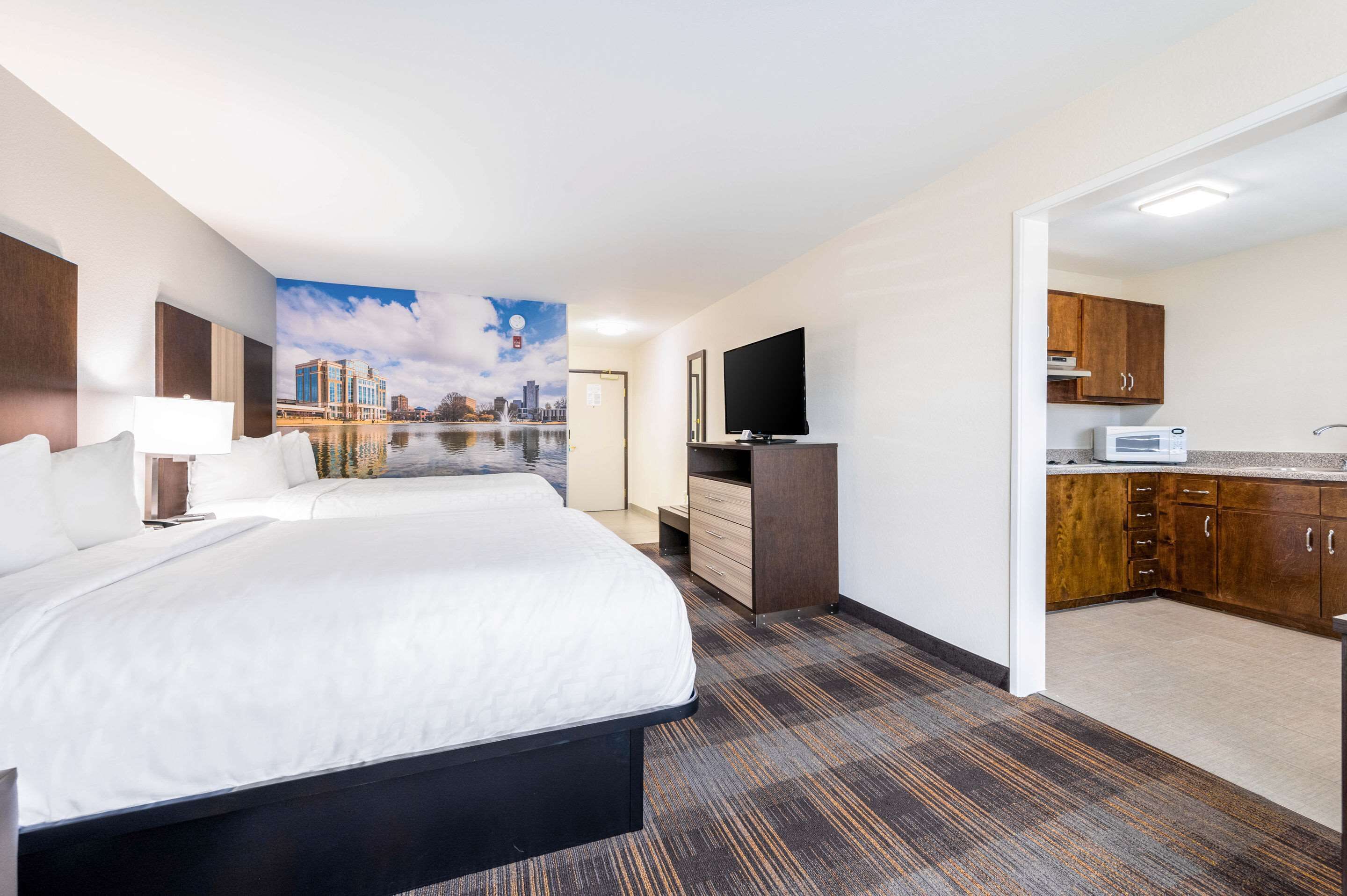 suite, multiple beds, non smoking (efficiency) | desk, blackout curtains, iron/ironing board, free wifi