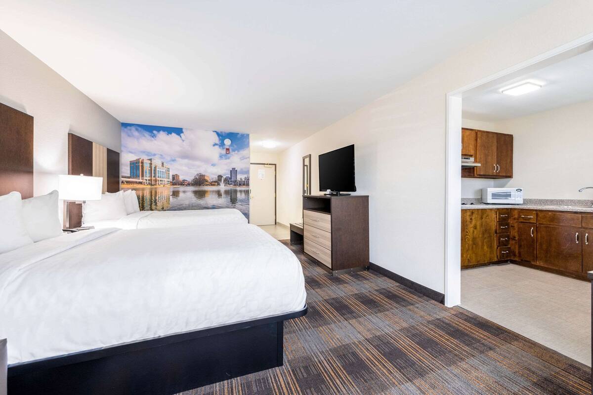 suite, multiple beds, non smoking (efficiency) | desk, blackout curtains, iron/ironing board, free wifi