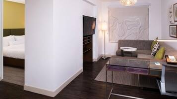 Peralatan tempat tidur premium, tilam berlapik, peti besi dalam bilik