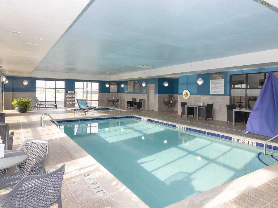 Indoor pool, open 6 AM to 11 PM, sun loungers
