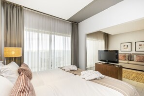 Caja fuerte, cortinas opacas, sistema de insonorización