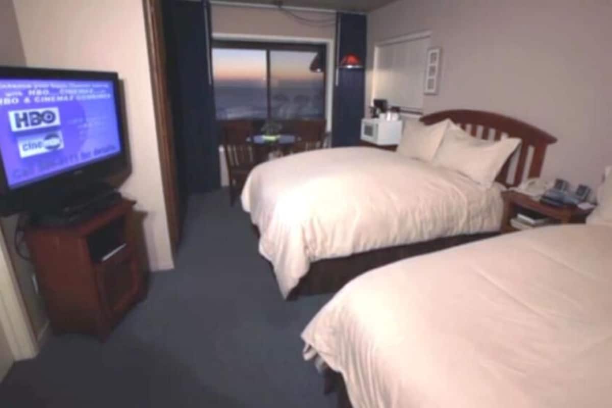 premium bedding, blackout curtains, iron/ironing board, bed sheets