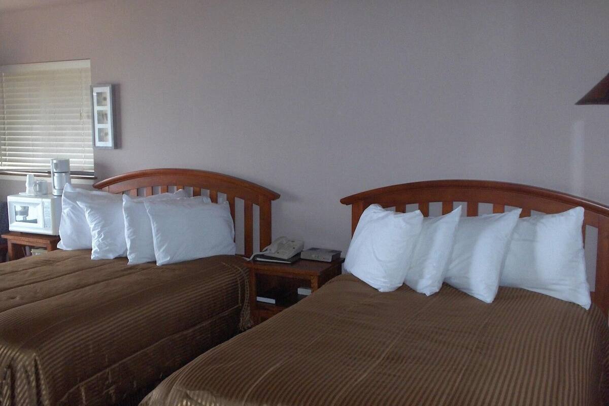 premium bedding, blackout curtains, iron/ironing board, bed sheets