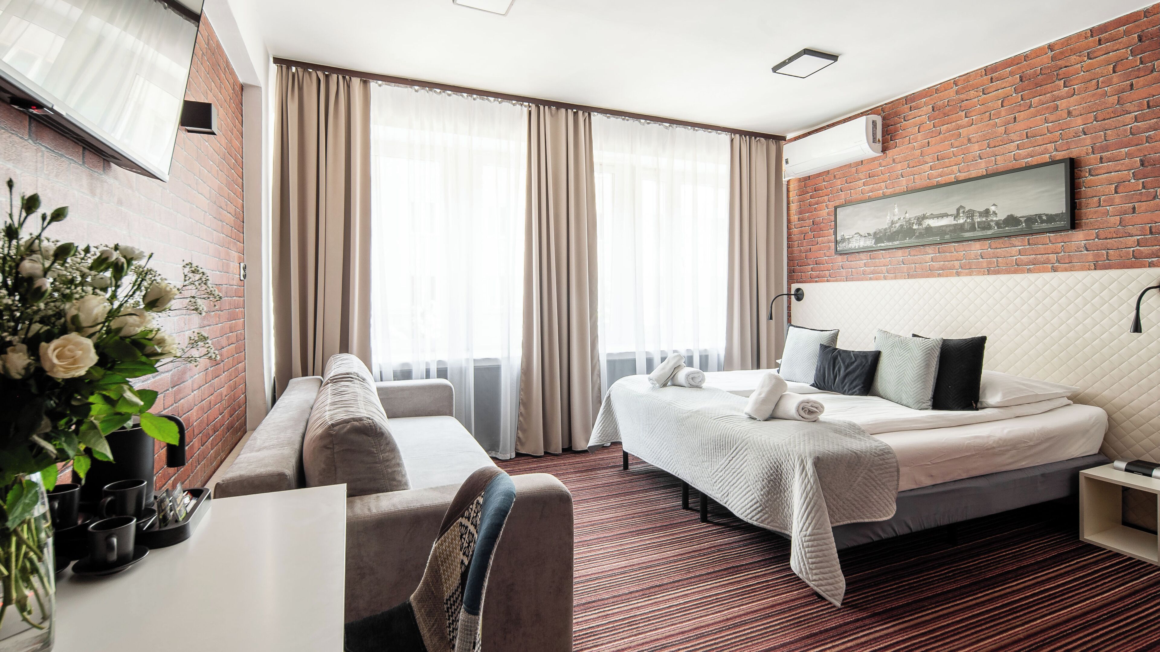 In-room safe, desk, laptop workspace, blackout drapes