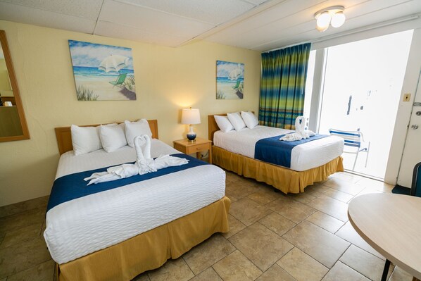 Room, 2 Double Beds, Non Smoking, Pool View | Free WiFi