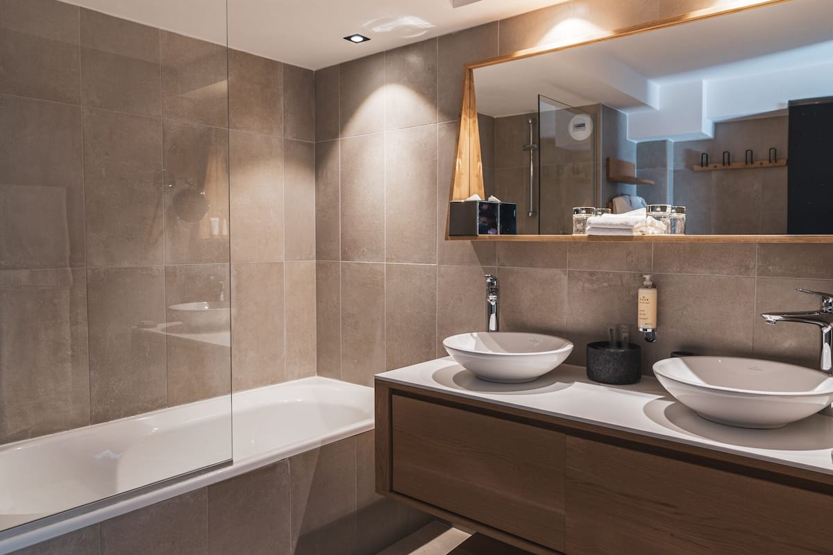 family suite | bathroom | free toiletries, hair dryer, bathrobes, slippers