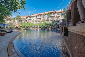 Udendørs pool, parasoller