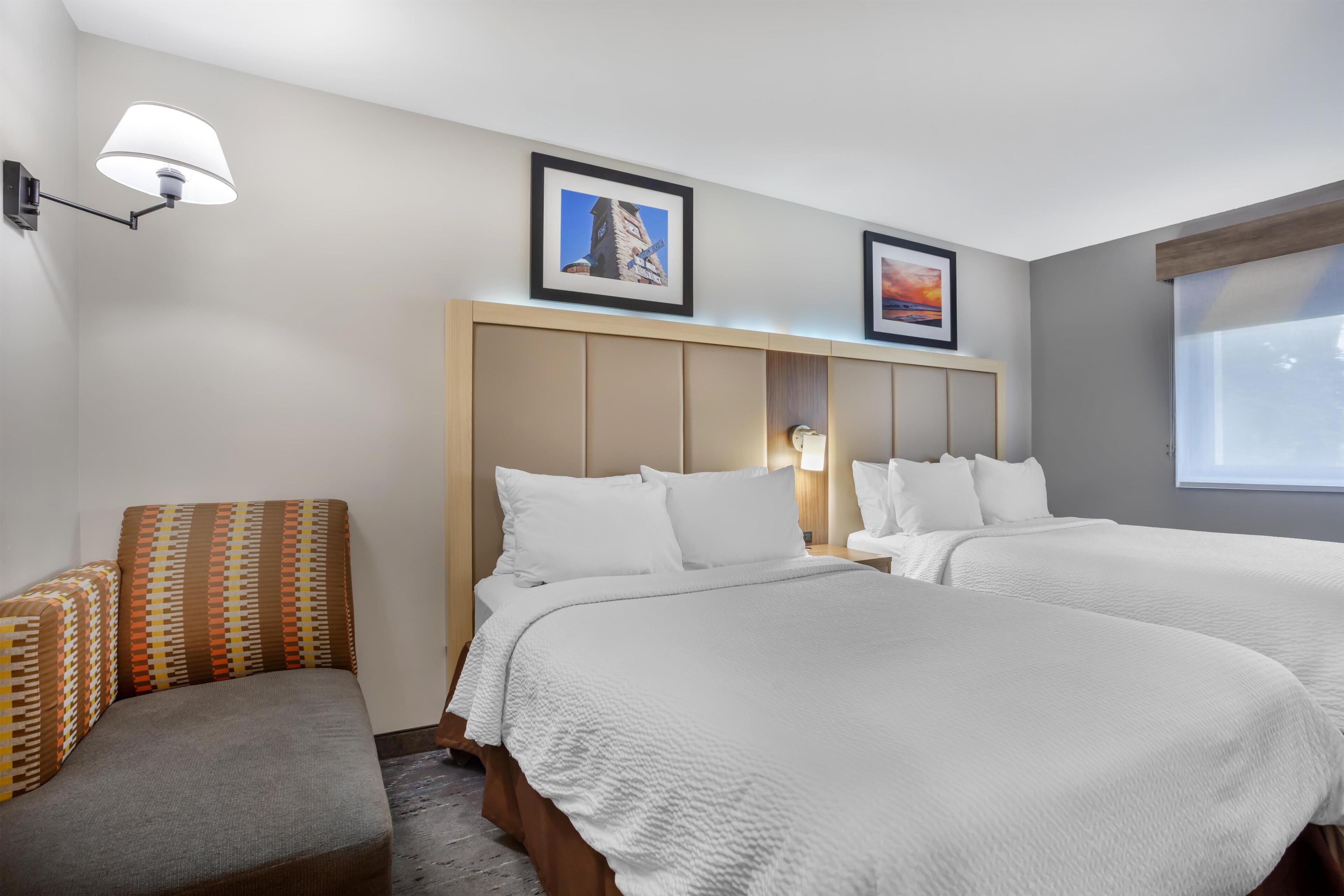 Standard Room, 2 Double Beds, Non Smoking | Premium bedding, desk, iron/ironing board, WiFi (free)