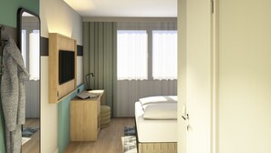 Down duvets, minibar, in-room safe, desk