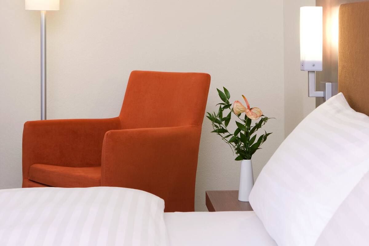 Down duvets, minibar, in-room safe, desk