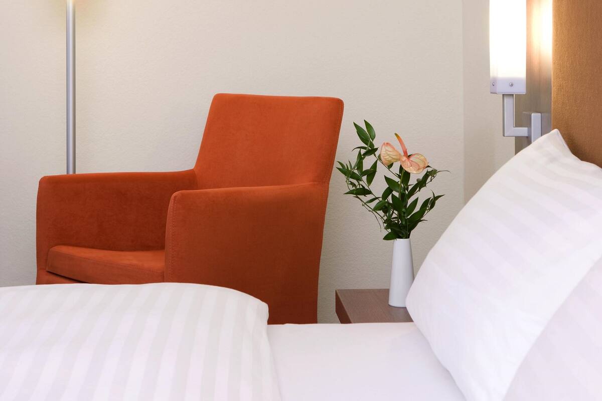 Down duvets, minibar, in-room safe, desk