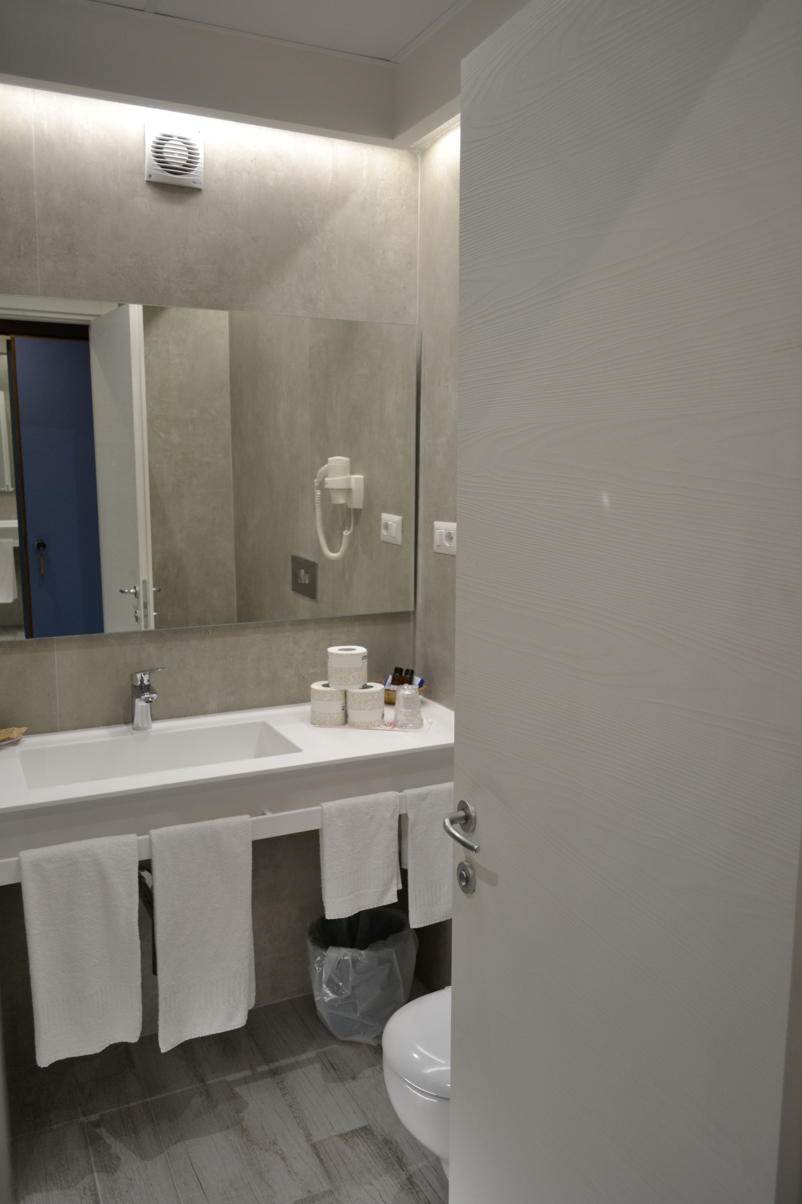 shower, free toiletries, hair dryer, bidet