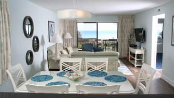 Condo, 2 Bedrooms, Ocean View (Sleeps up to 6) | Living area | TV, DVD player