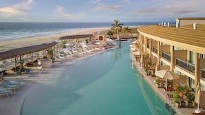 Indoor pool, 2 outdoor pools, pool umbrellas, sun loungers