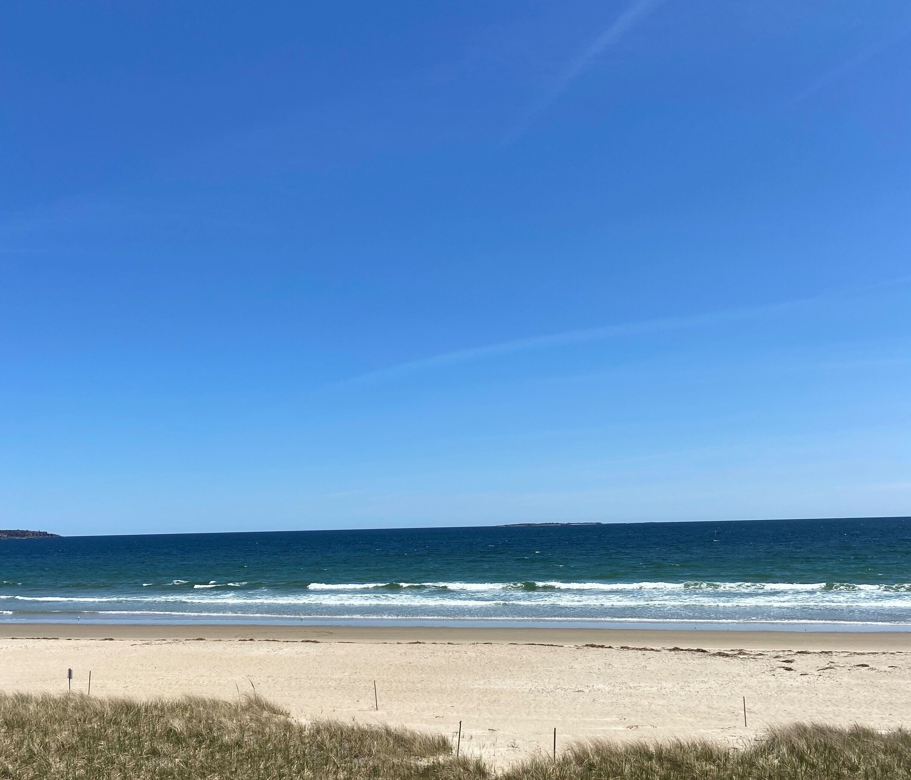 A beach with clear skies and calm sea.