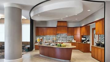 Free daily buffet breakfast