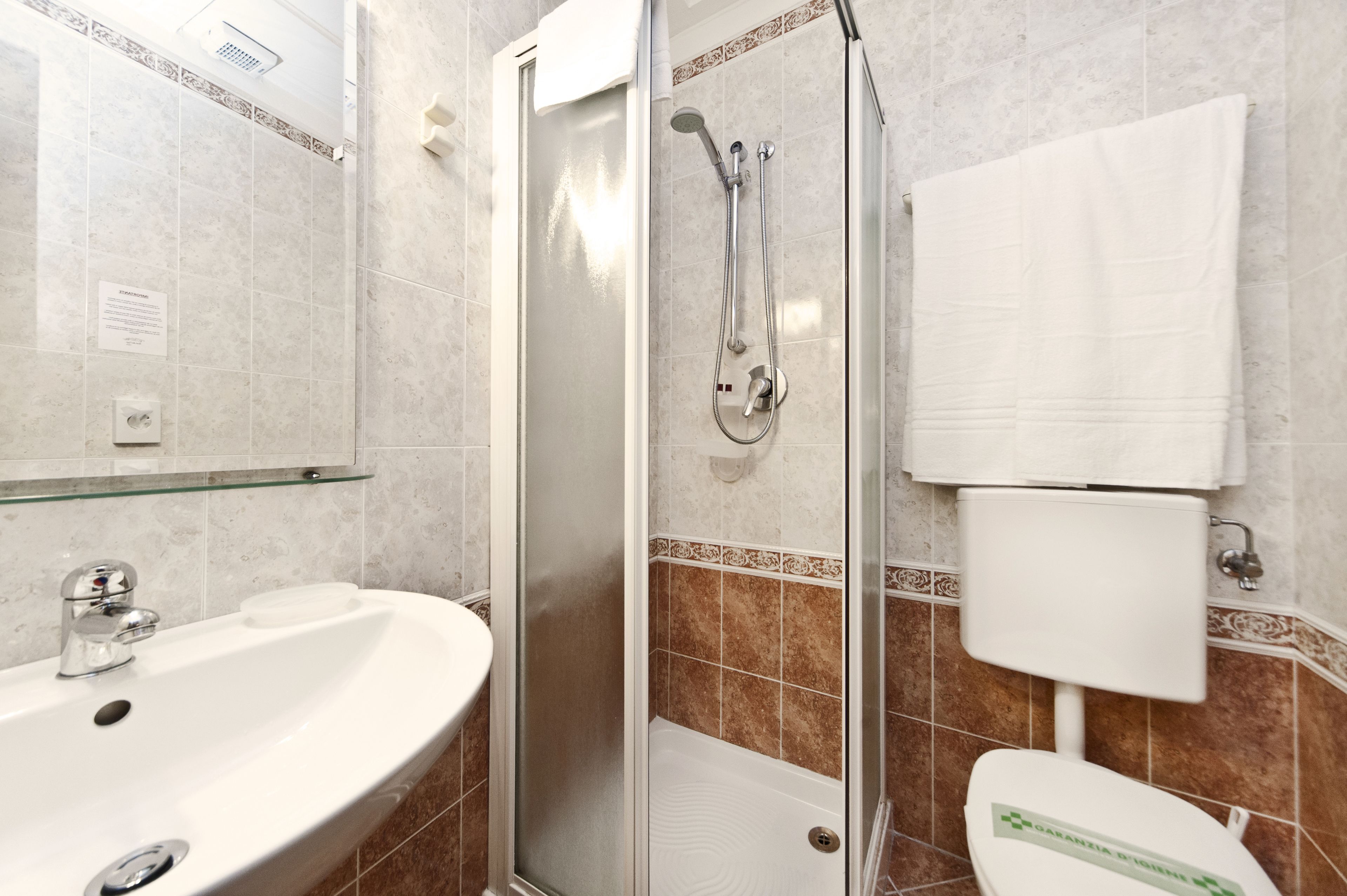 free toiletries, hair dryer, towels