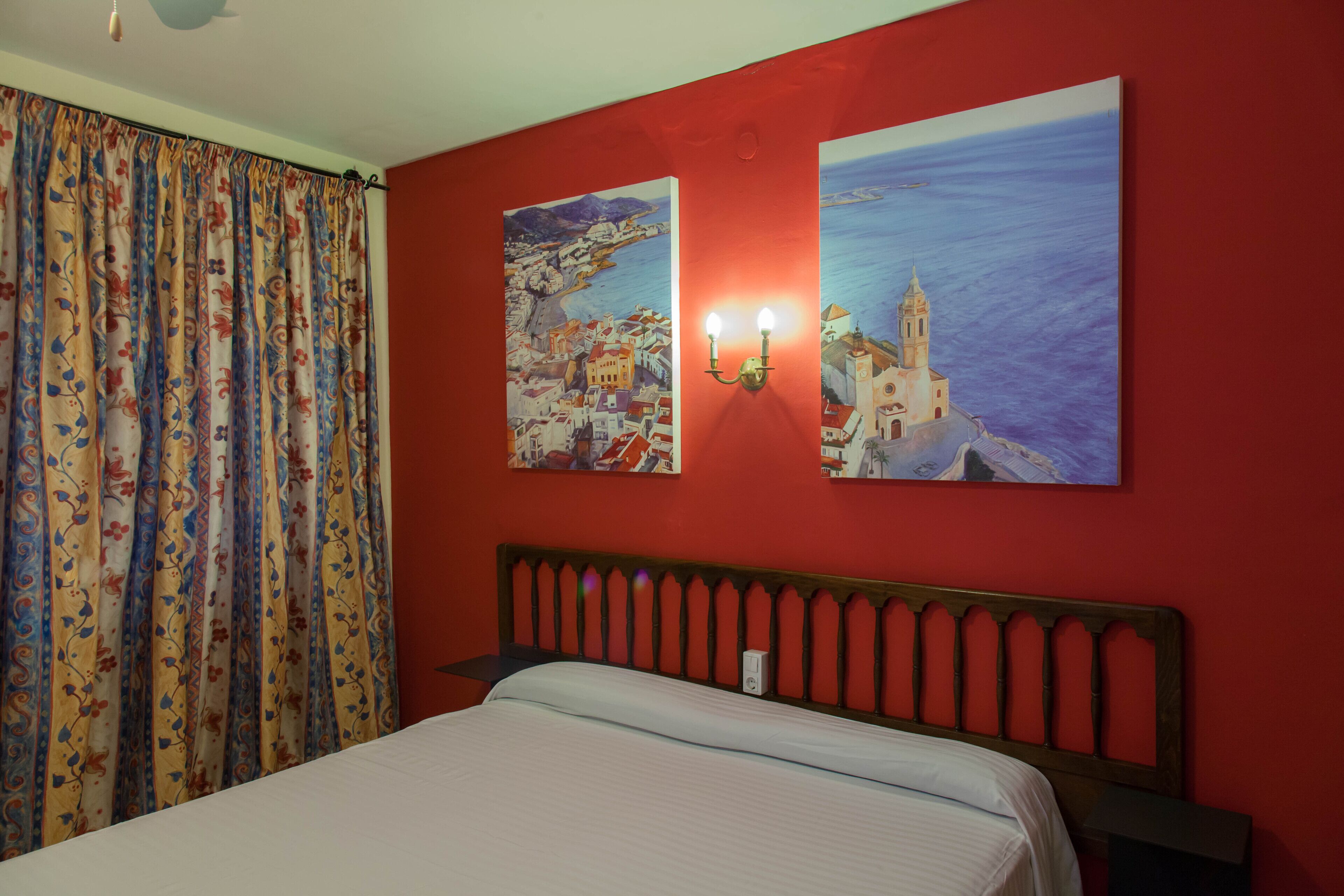 desk, blackout curtains, free wifi, bed sheets