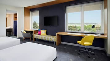 aloft, Room, 2 Queen Beds | Premium bedding, minibar, in-room safe, desk