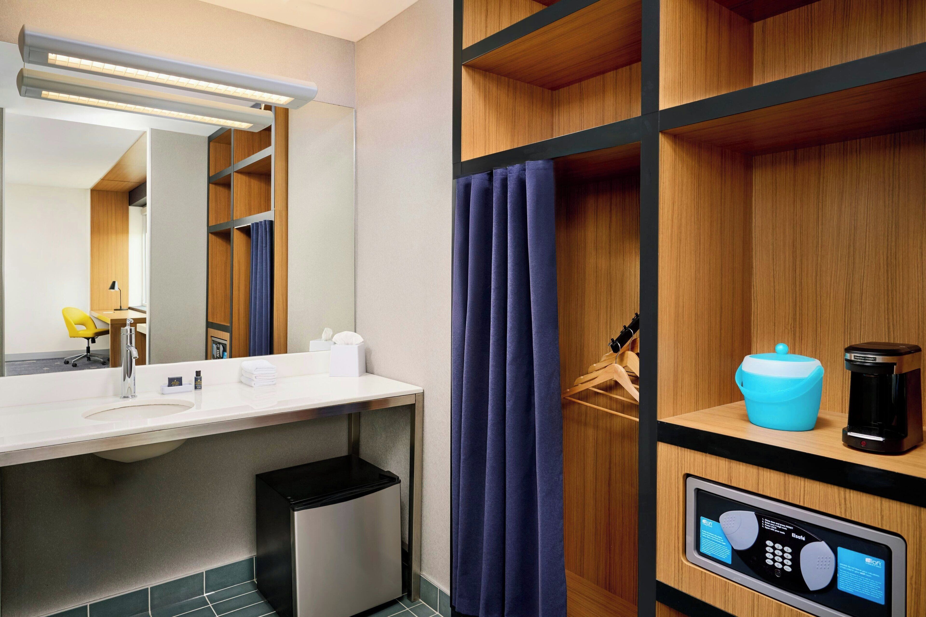 aloft, room, 2 queen beds | premium bedding, minibar, in-room safe, desk