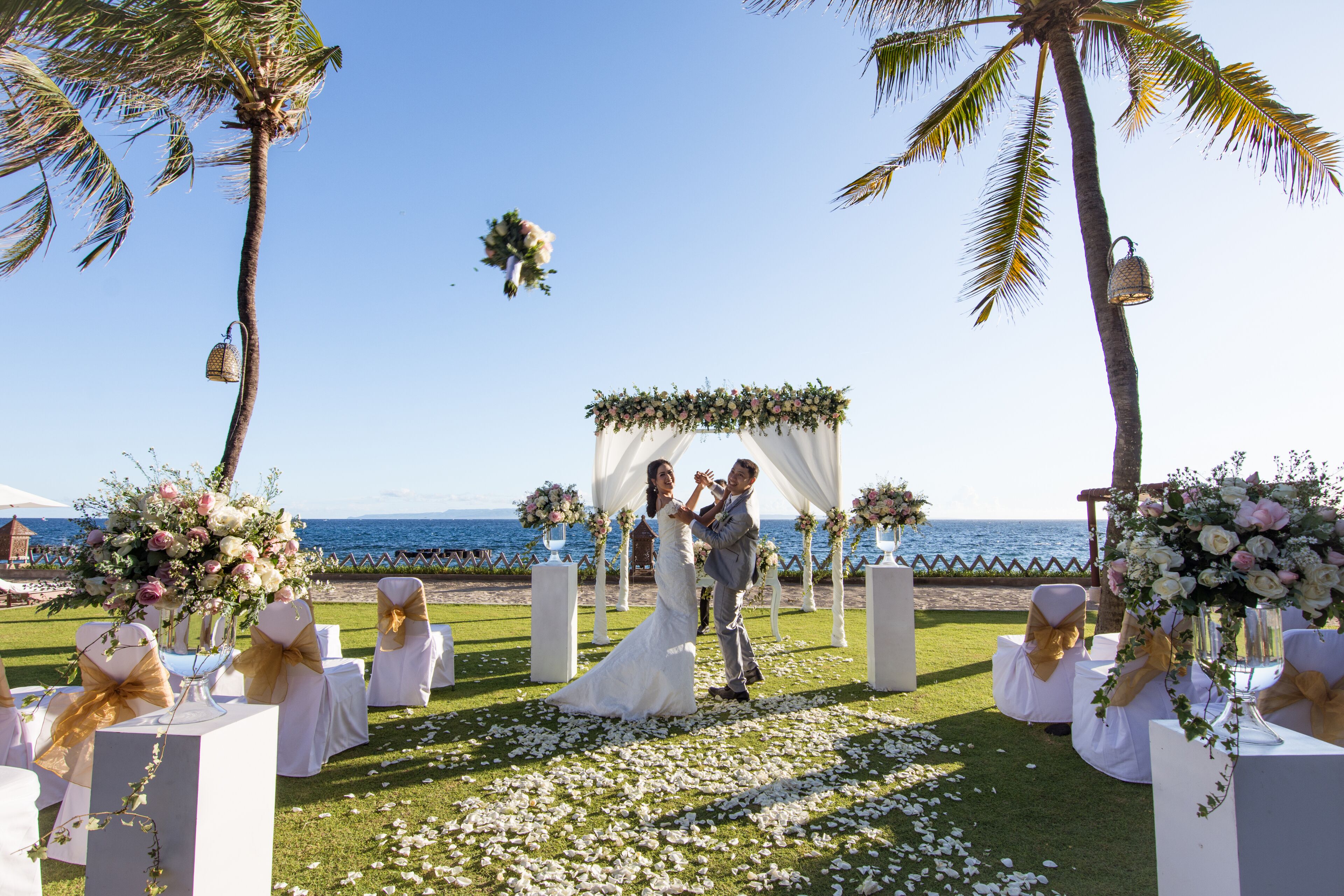 outdoor wedding area