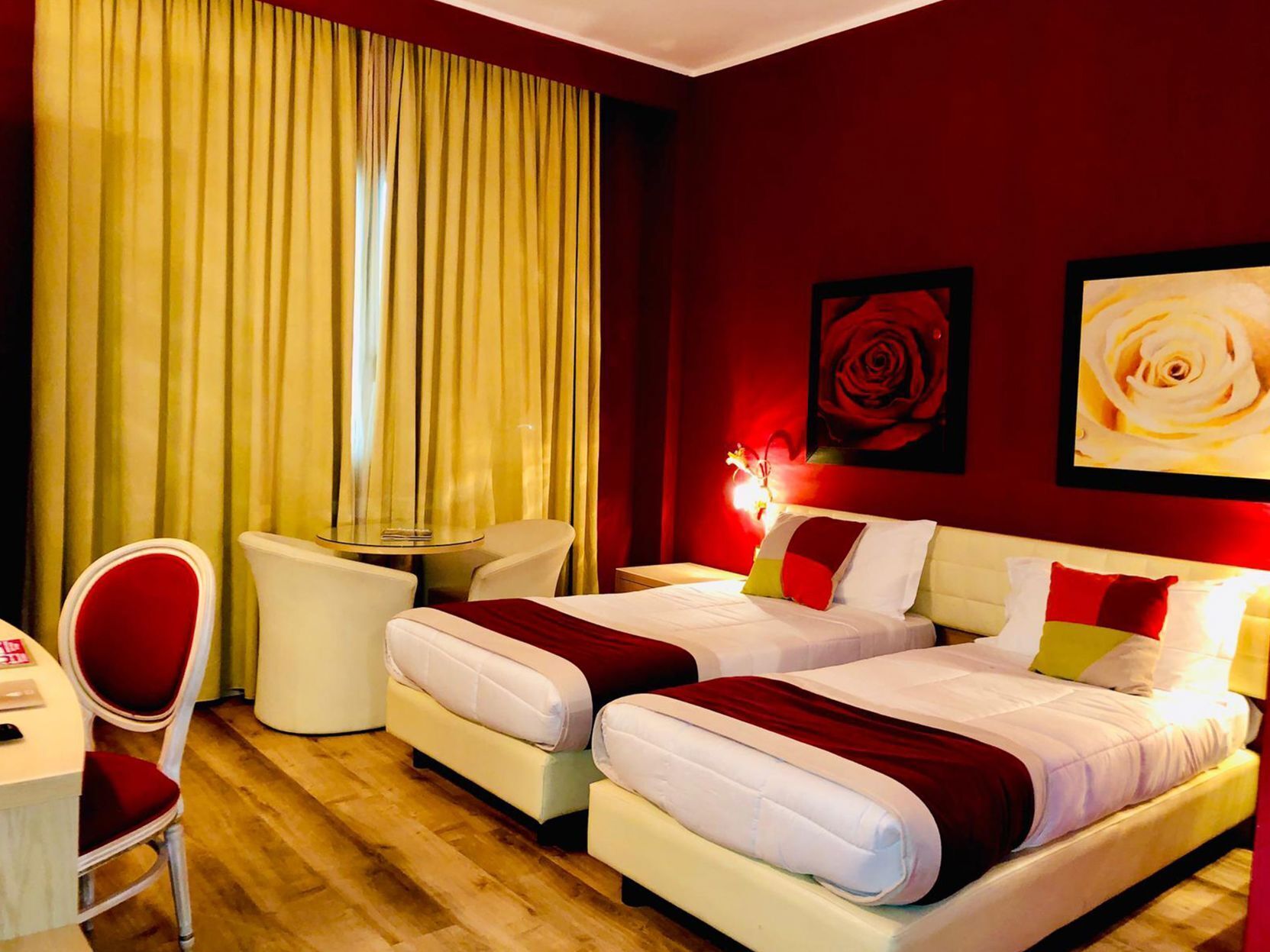 Down comforters, minibar, in-room safe, desk