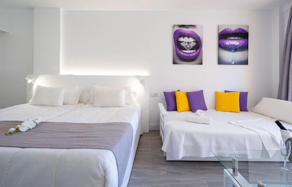 Blackout curtains, iron/ironing board, free WiFi, bed sheets