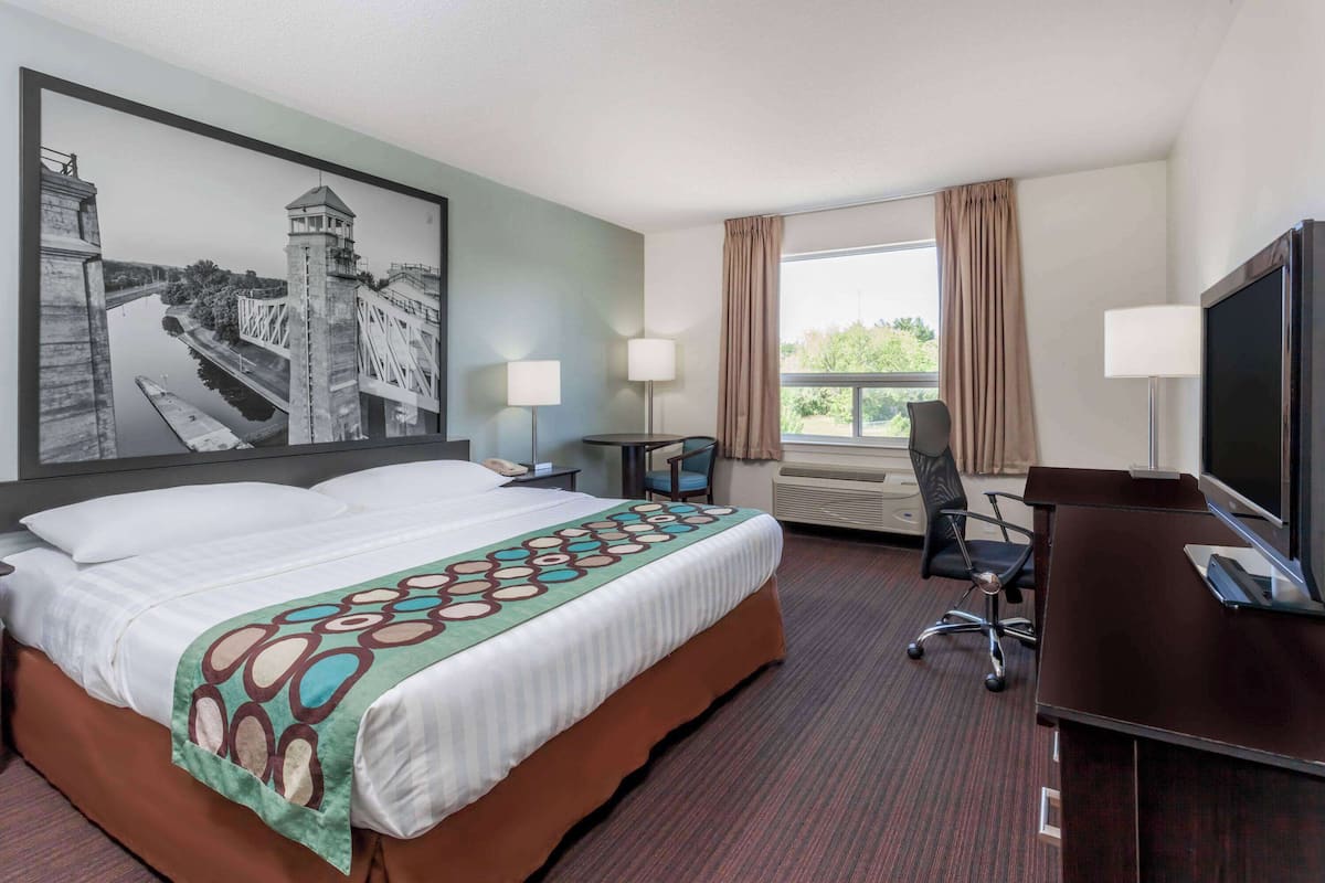 Standard Room, 1 King Bed | Hypo-allergenic bedding, desk, blackout drapes, iron/ironing board