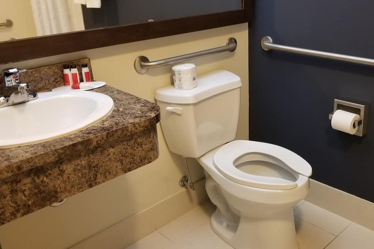 Standard Room, 1 Queen Bed, Accessible | Bathroom | Combined shower/tub, designer toiletries, hair dryer, towels