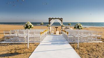 Outdoor wedding area