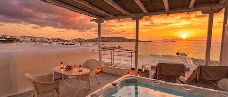 Junior Suite Sea View with Jacuzzi | Terrasse/Patio